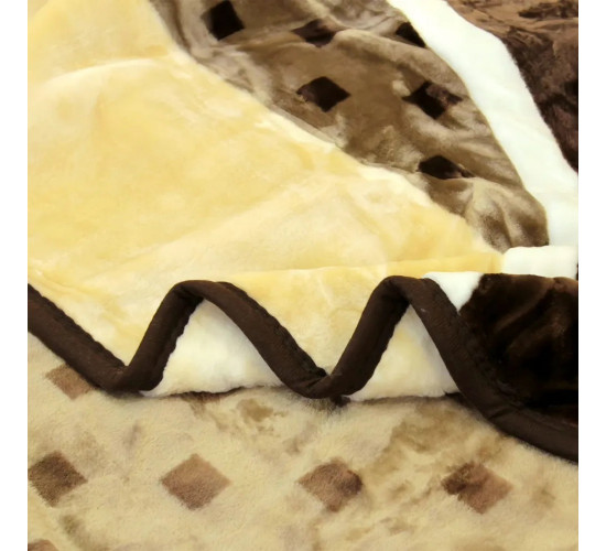 Плед акриловый Орленок Серп бежевый