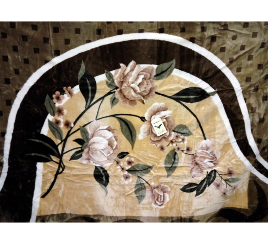 Плед акриловый Орленок Серп бежевый