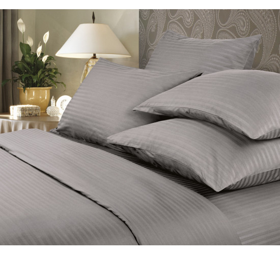 Постельное белье страйп-сатин Verossa Роял Gray