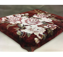 Плед акриловый Орленок Веник бордовый