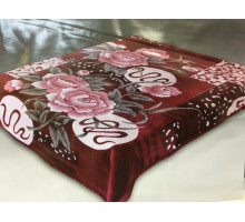 Плед акриловый Орленок Пузыри бордовый