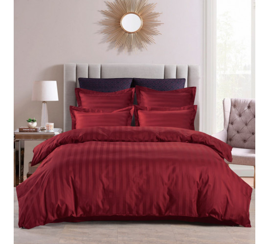 Постельное белье страйп-сатин однотонный Valtery OD-56