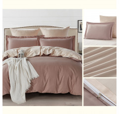 Постельное белье сатин однотонный комбинированный Karteks SK-003