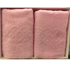 Комплект махровых полотенец Baldric цвет розовый