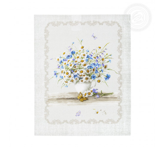 Набор полотенец из рогожки АртДизайн Полевые цветы