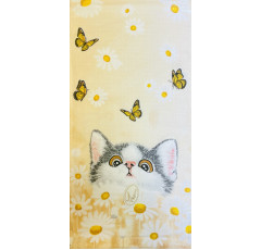 Полотенце вафельное Котик