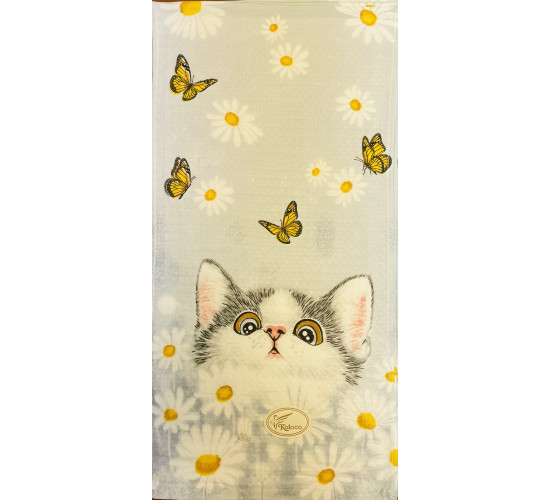Полотенце вафельное Котик