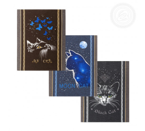 Набор полотенец из рогожки АртДизайн Лунный кот