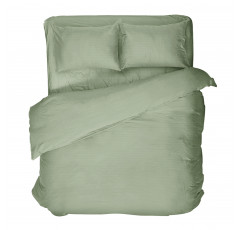 Постельное белье поплин Волшебная ночь Smoke Green с наволочками 50/70