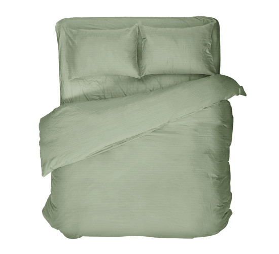 Постельное белье поплин Волшебная ночь Smoke Green с наволочками 50/70