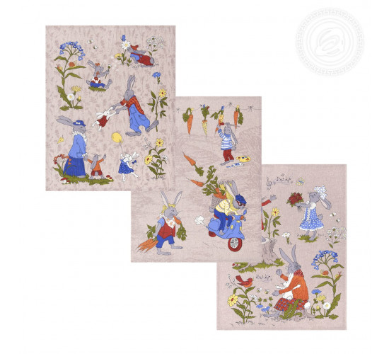 Набор полотенец из рогожки АртДизайн Морковкино