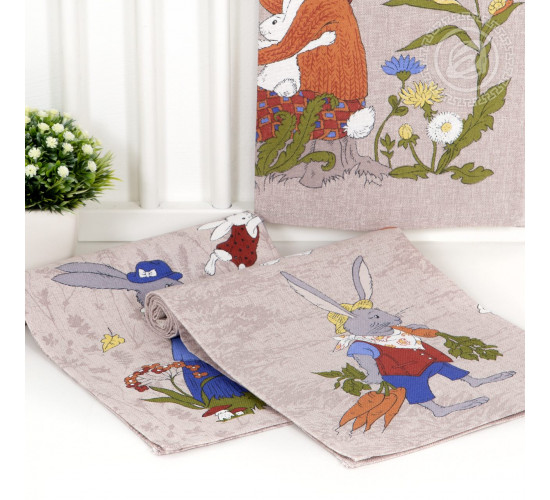 Набор полотенец из рогожки АртДизайн Морковкино