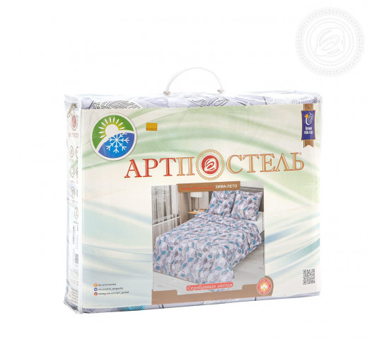 Постельное белье бязь АртПостель Зима-Лето Серебряные листья