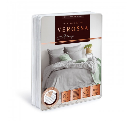 Постельное белье диагональ Verossa Melange silver