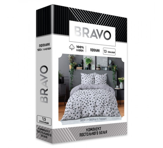 Постельное белье поплин Bravo Пардус