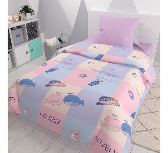 Детское (подростковое) постельное белье поплин Bravo kids dreams Киты
