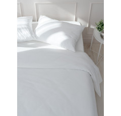 Постельное белье без простыни поплин Niteva цвет белый