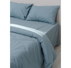 Постельное белье без простыни поплин Niteva цвет серо-голубой