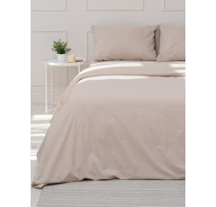 Постельное белье без простыни поплин Niteva цвет серо-бежевый
