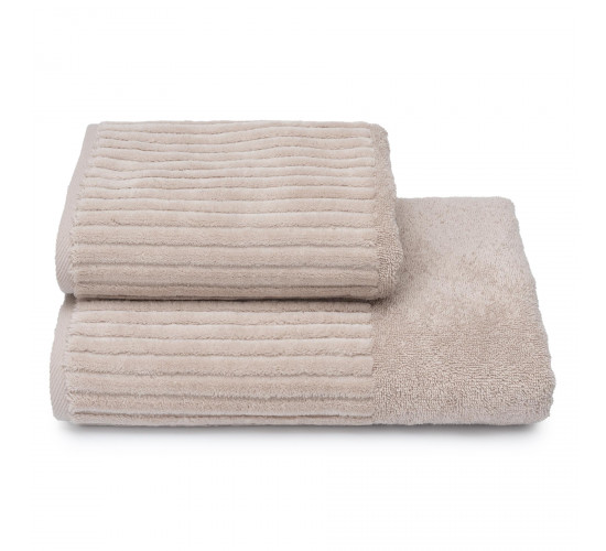 Полотенце махровое Cleanelly Cascata бежевое