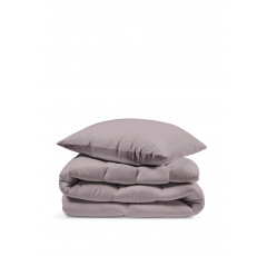 Постельное белье без простыни поплин Niteva цвет мокко