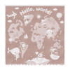 Полотенце махровое детское Облачко Hello, world! Бежевый тауп