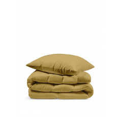 Постельное белье без простыни поплин Niteva цвет горчичное золото