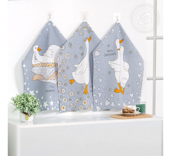 Набор полотенец из рогожки АртДизайн Обниманго