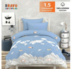 Детское (подростковое) постельное белье поплин Bravo kids dreams Maps