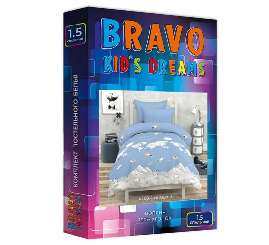 Детское (подростковое) постельное белье поплин Bravo kids dreams Maps