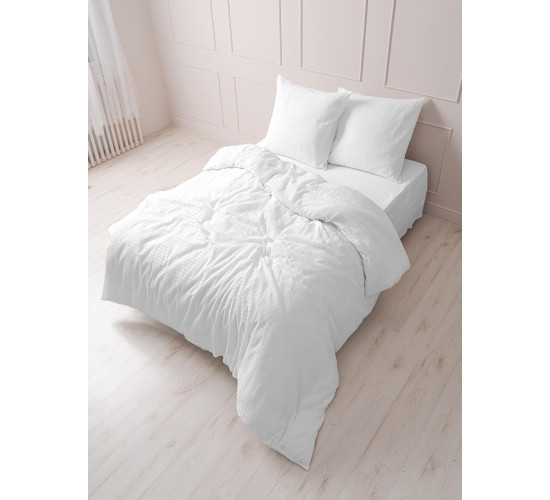 Постельное белье ситец гофре Мастерская снов вид 10090 белый