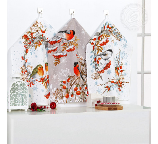 Набор полотенец из рогожки АртДизайн Музыка зимы