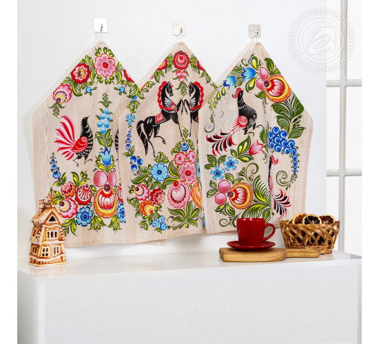 Набор полотенец из рогожки АртДизайн Роспись