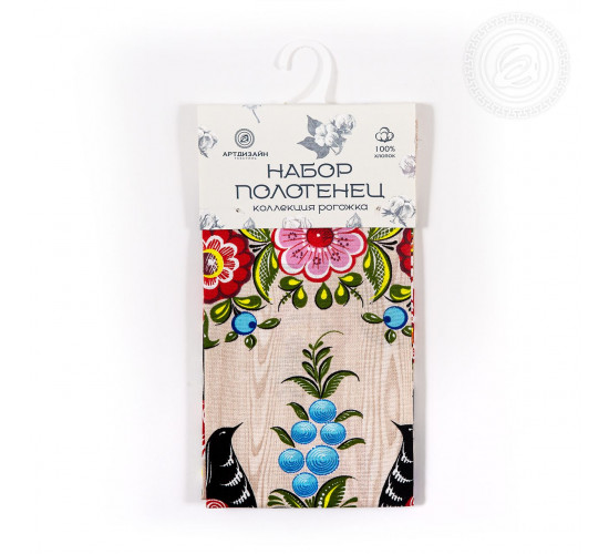 Набор полотенец из рогожки АртДизайн Роспись