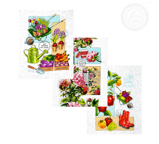 Набор полотенец из рогожки АртДизайн Удачный сезон