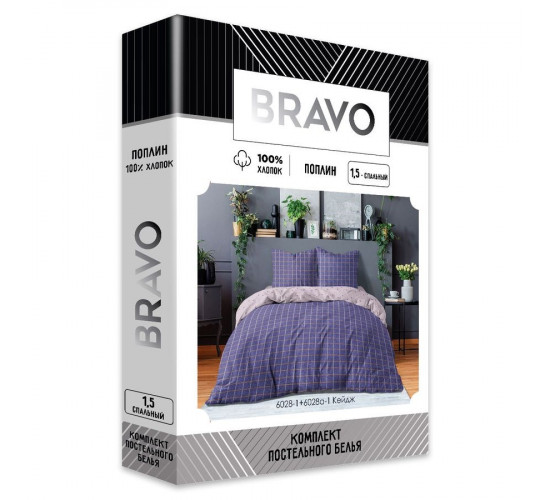 Постельное белье поплин Bravo Кейдж