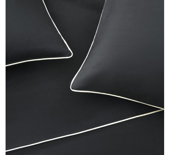 Постельное белье сатин однотонный с кантом Karteks HK-08 цвет хакки