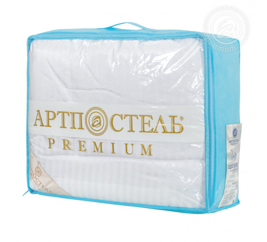 Одеяло АртПостель Premium collection Лебяжий пух Страйп-сатин всесезонное