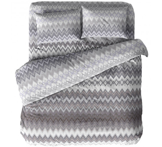 Постельное белье Сатин Дом снов вид 9637-4 Шеврон браун