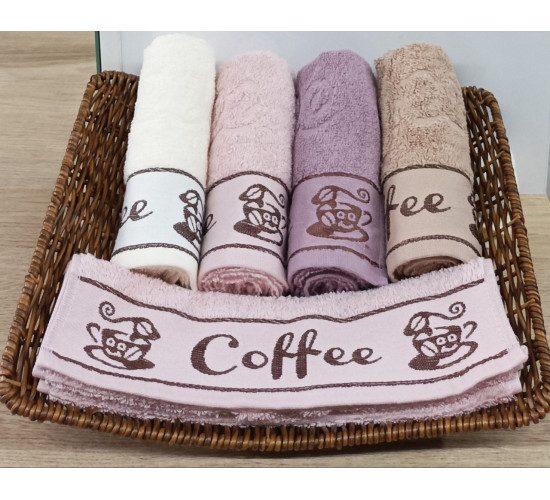 Полотенце кухонное махровое Кофе