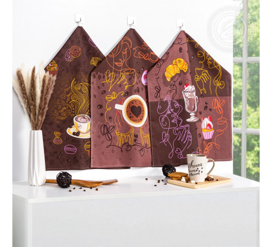 Набор полотенец из рогожки АртДизайн Бариста