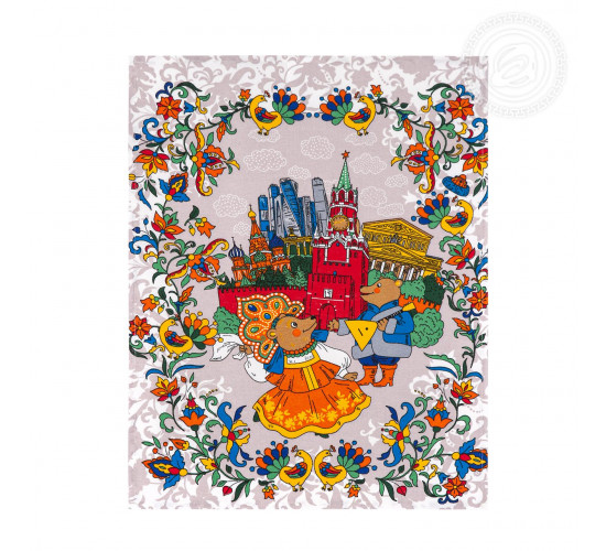 Набор полотенец из рогожки АртДизайн Московские мишки