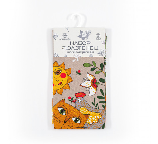 Набор полотенец из рогожки АртДизайн Мурлыка