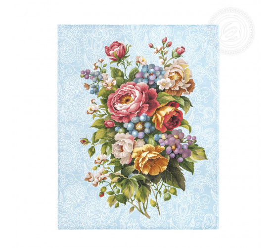 Набор полотенец из рогожки АртДизайн Пионы