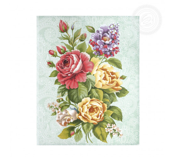 Набор полотенец из рогожки АртДизайн Пионы