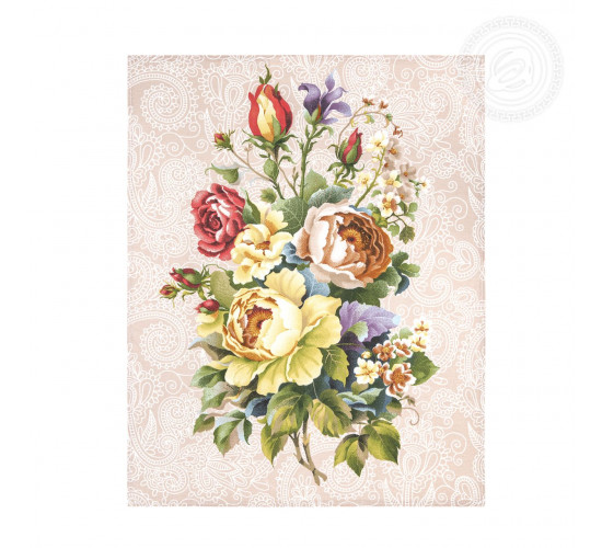 Набор полотенец из рогожки АртДизайн Пионы