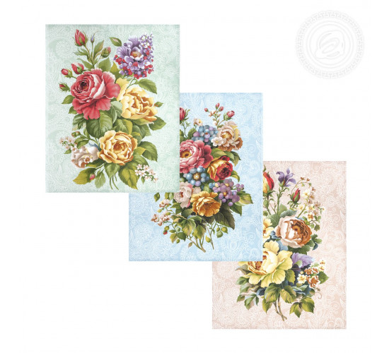 Набор полотенец из рогожки АртДизайн Пионы