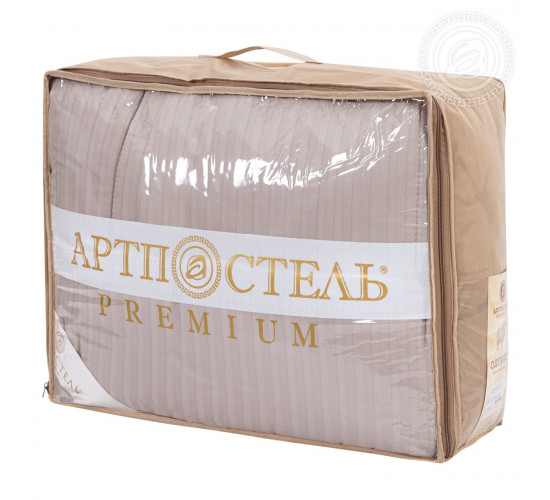 Одеяло АртПостель Premium collection Овечья шерсть(Меринос) Страйп-сатин всесезонное