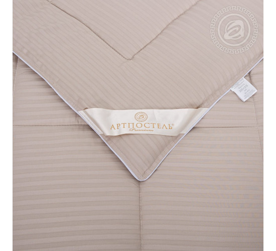 Одеяло АртПостель Premium collection Овечья шерсть(Меринос) Страйп-сатин всесезонное