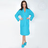 Халат с воротником АртДизайн Банный цвет бирюзовый